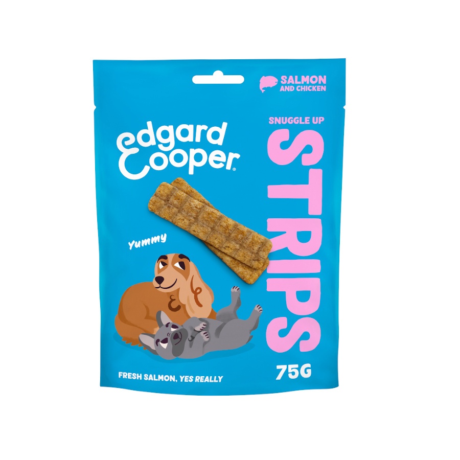Edgard & Cooper Adult Strips Salmon Snack para Cão 75 g