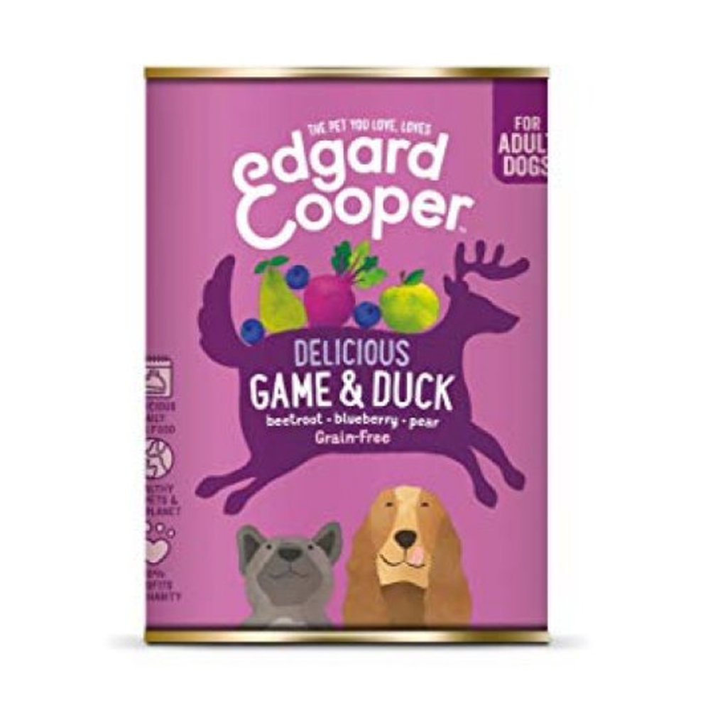 Edgard & Cooper Adult Tin Game/Duck Ração Seca para Cão 400 g