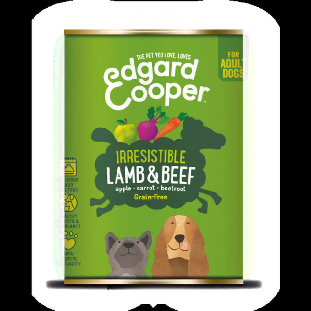 Edgard & Cooper Adult Tin Lamb/Beef Ração Seca para Cão 400 g