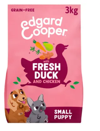 Edgard & Cooper Puppy Dry Duck/Chicken S Ração Seca para Cão 3 kg