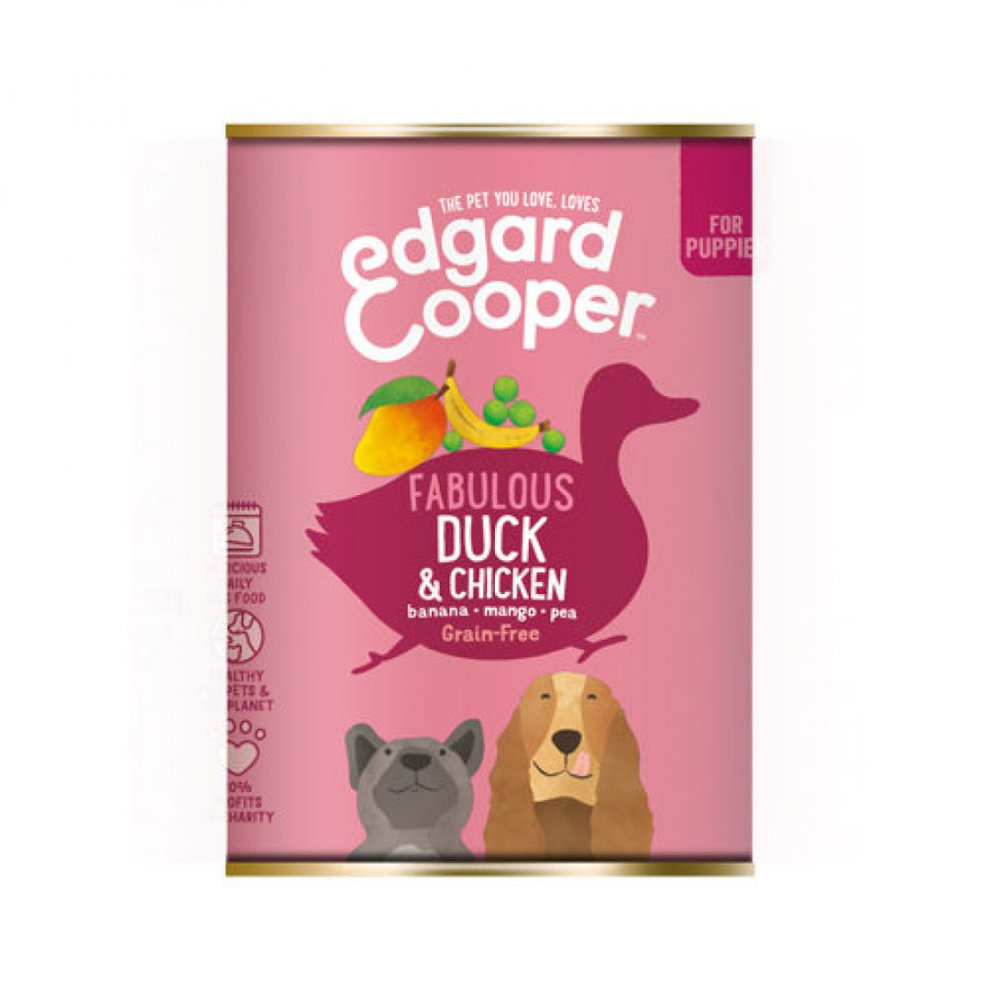 Edgard & Cooper Puppy Tin Duck/Chicken Ração Seca para Cão 400 g