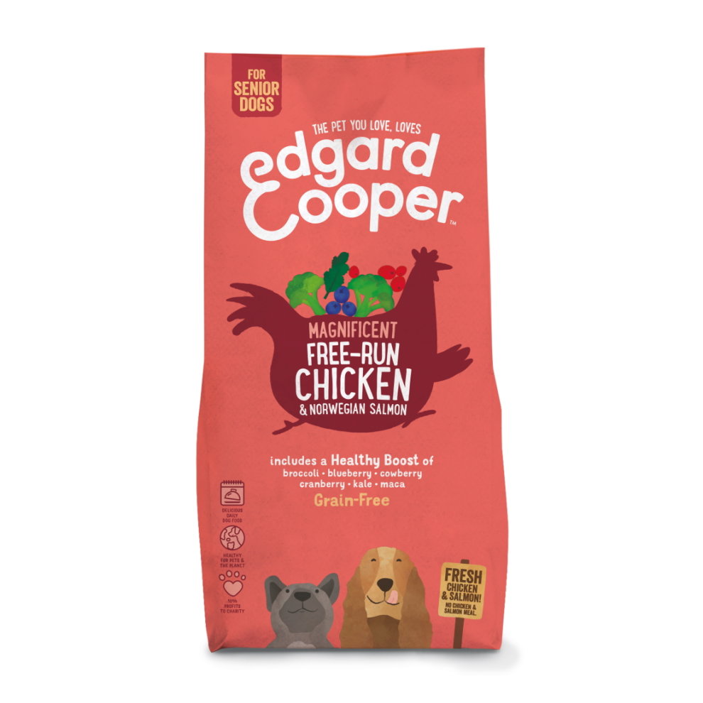 Edgard & Cooper Senior Dry Chicken/Salmon M Ração Seca para Cão 7 kg