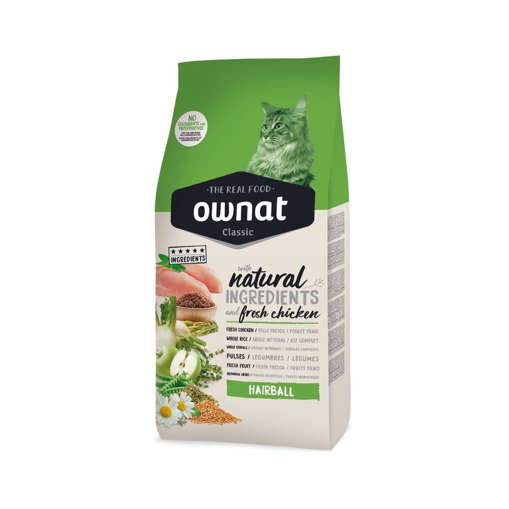 Ownat Classic Hairball Ração Seca para Gato 4 kg