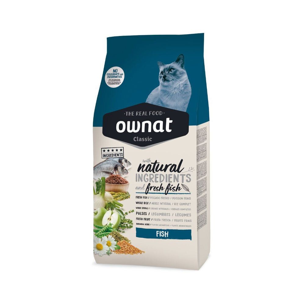 Ownat Classic Cat Fish Ração Seca para Gato 4 kg