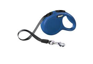 Flexi New Classic (Fita/L) 5 Mt / (Azul) Acessório de Passeio para Cão 50 kg