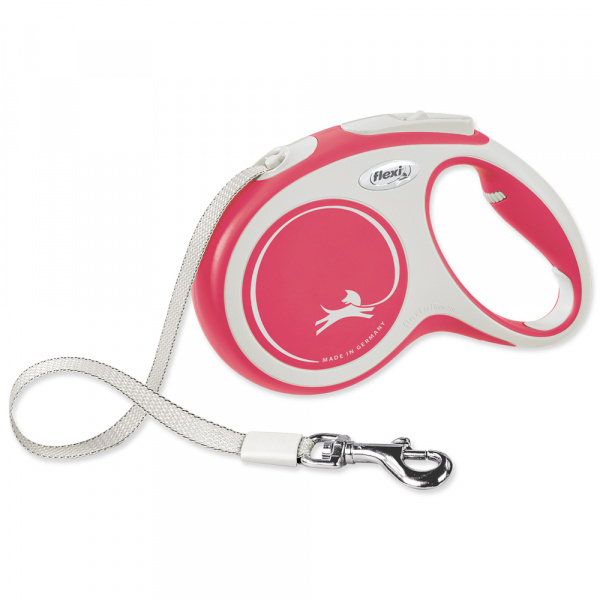 Flexi New Comfort (Fita/M) 5 Mt / (Vermelho) Acessório de Passeio para Cão 25 kg