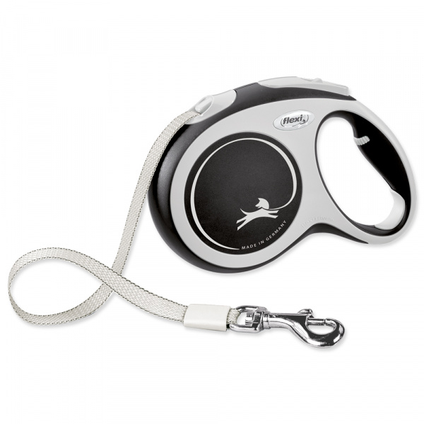 Flexi New Comfort (Fita/L) 5 Mt / (Preto) Acessório de Passeio para Cão 60 kg