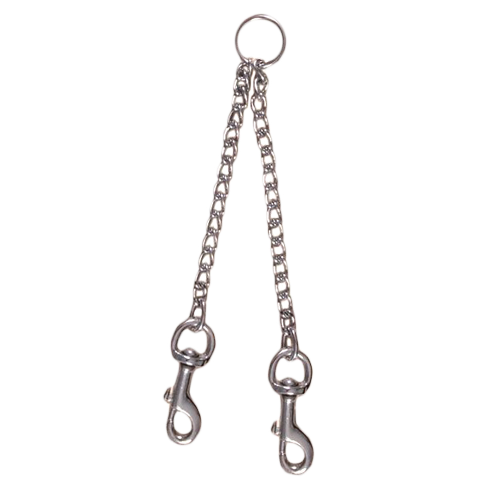 [TX2251] TERMINAL DUPLO EM METAL P/ TRELA 42 CM / 2,0 MM