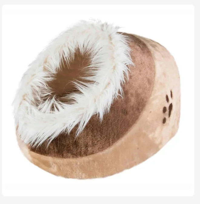 GRUTA "MINOU" EM PELUCIA 35x26x41 CM (CASTANHO)