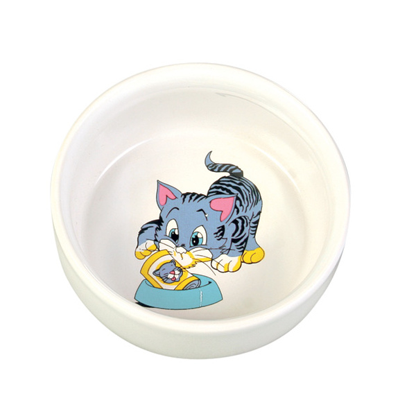 [TX4009] GAMELA SIMPLES EM CERAMICA P/ GATOS 300 ML/11 CM