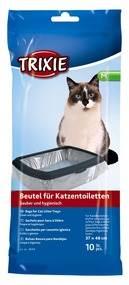 Sacos Plastico para Toilete M (para bandejas ate) Acessório Sanitário para Gato 37 × 48 cm 10 un.