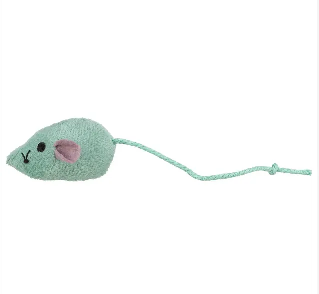 RATINHOS EM PELUCIA C/ GUIZO (1 verde / 1 cinzento)