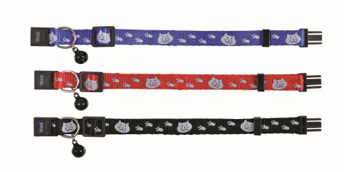 Coleira Reflectora em Nylon com Motivos para Gatos Acessório de Passeio