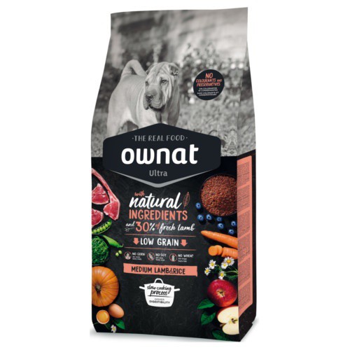 Ownat Ultra Medium Lamb Ração Seca para Cão 3 kg