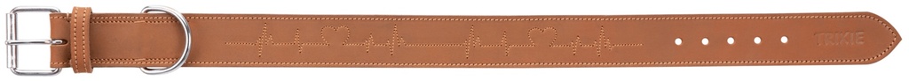Coleira "Rustic" em Couro 47- / (Castanho) Acessório de Passeio para Cão 55 cm 40 mm