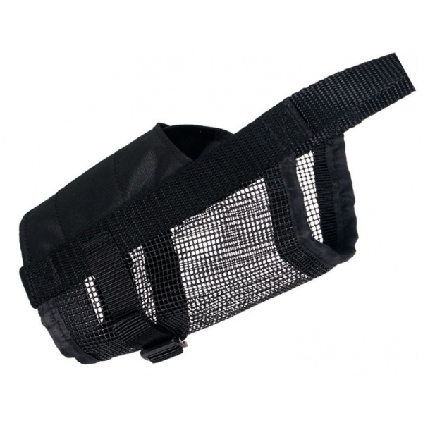 Açaime Ajustavel com Rede em Nylon — XS–S (Preto) Acessório de Passeio para Cão