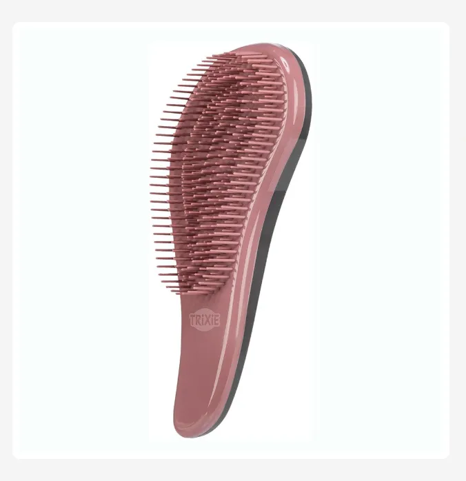 ESCOVA MACIA P/ GATOS 19 CM (ROSA/PRETO)