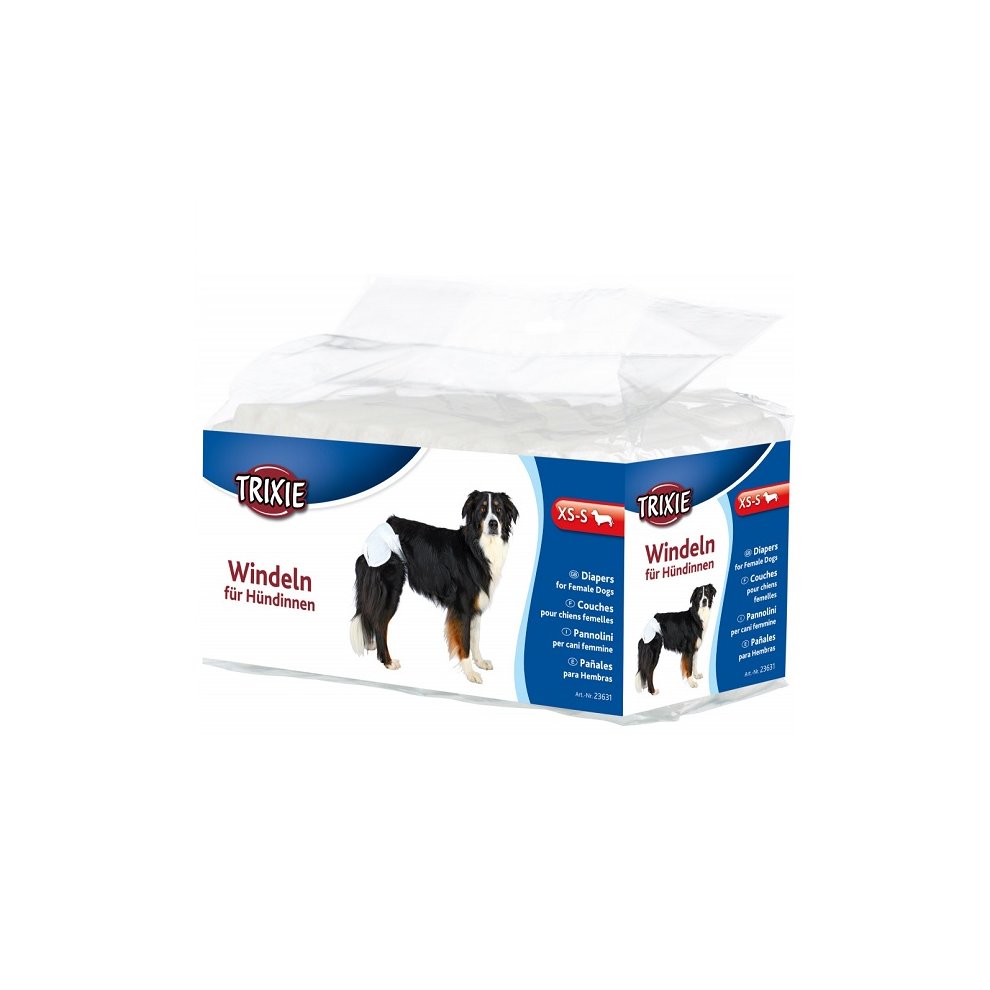 Fraldas Descartaveis para Cadelas — XS–S para Cão 12 un.