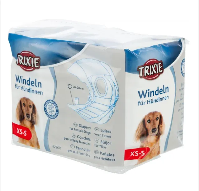 Fraldas Descartaveis para Cadelas — L para Cão 12 un.