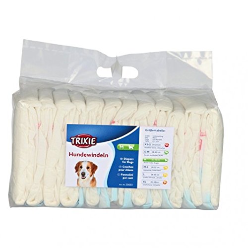 Fraldas Descartaveis para Cadelas — XL para Cão 12 un.