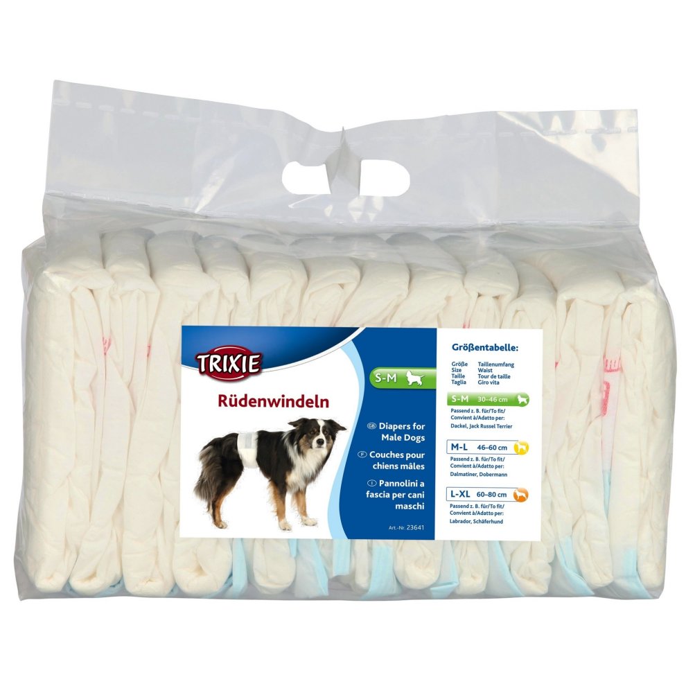 Fraldas Descartaveis para Cães — L–XL para Cão 12 un.