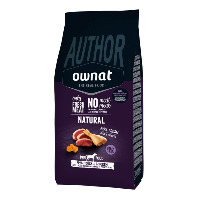 Ownat Author Fresh Duck & Chicken Ração Seca para Cão 3 kg