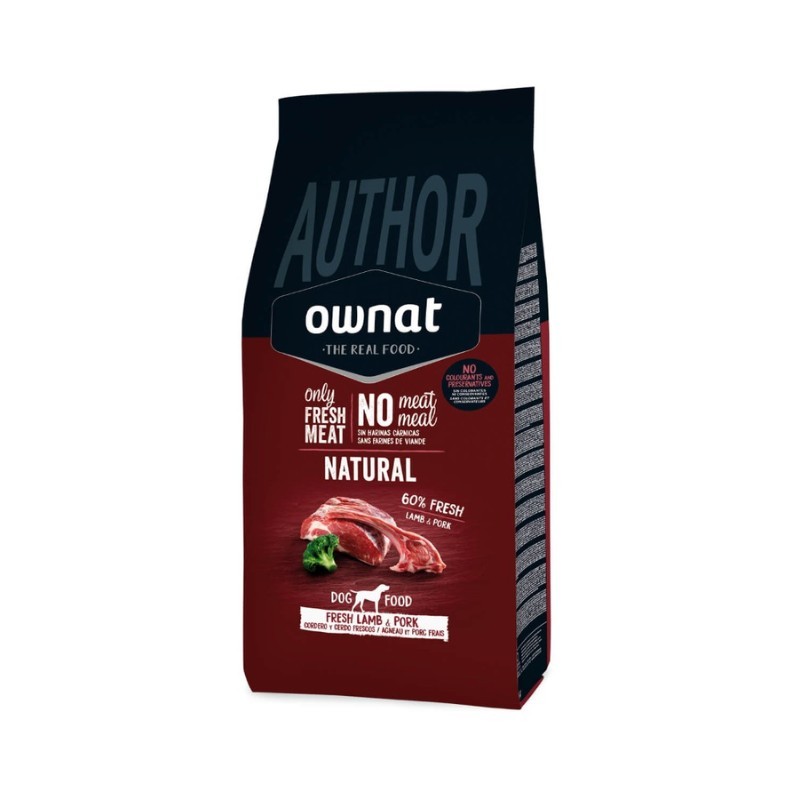 Ownat Author Fresh Lamb & Pork Ração Seca para Cão 3 kg