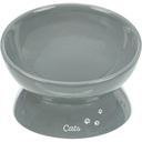 Gamela Elevada Ceramica "XXL" para Gatos /ø (Cinzento) Comedouro ou Bebedouro 0,35 l 17 cm