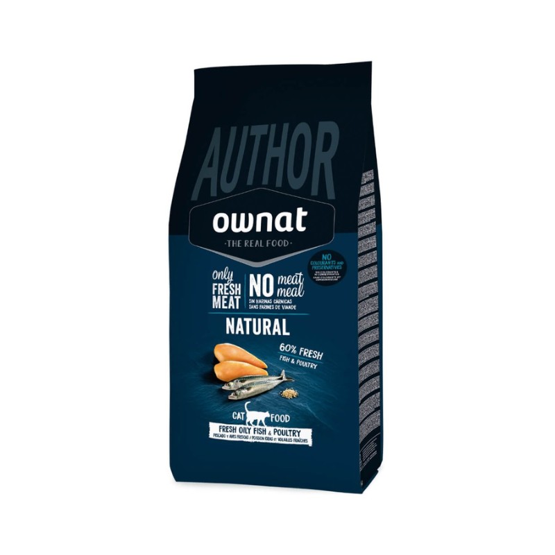 Ownat Author Cat Fresh Oily Fish & Poultry Ração Seca para Gato 1,5 kg