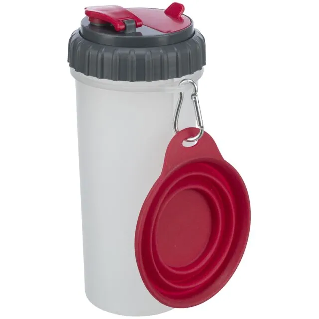 Trixie Recipiente de Viagem para Comida e Água / Comedouro ou Bebedouro para Cão e Gato ø 11 × 23 cm 2 × 0,35 l