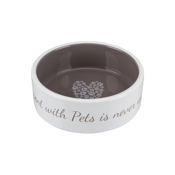 GAMELA EM CERAMICA "PET'S HOME" 0,3LT/ø12CM (CREME/CAQUI)