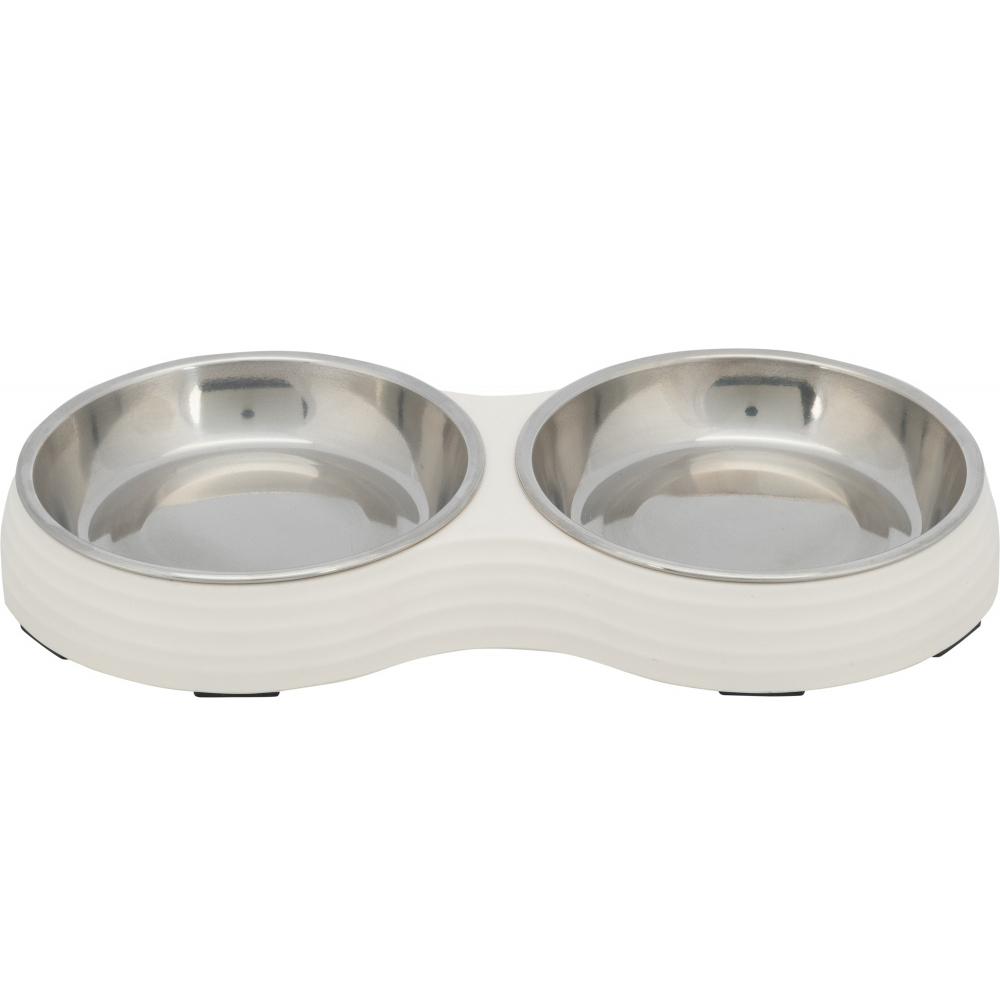 GAMELA DUPLA MELAMINA 2x0,2 LT / ø13 CM / 27x3x14CM (BRANCO)