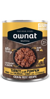 Ownat Turkey And Pumpkin Dog Alimento Húmido para Cão 395 g