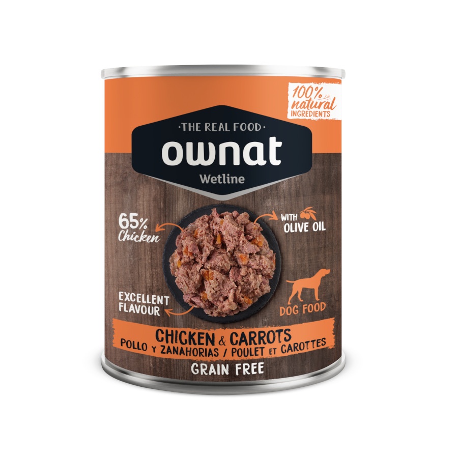 Ownat Chicken And Carrots Dog Alimento Húmido para Cão 395 g