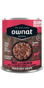Ownat Beef And Salmon Dog Alimento Húmido para Cão 395 g