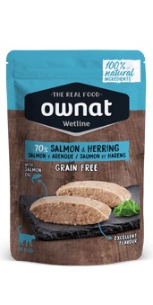 Ownat Salmon & Herring Cat Alimento Húmido para Gato 85 g