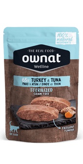OWNAT STERILIZED TURKEY & TUNA CAT 85GR