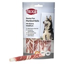 Trixie Denta Fun Rolos com Vaca e Peixe Branco 12 cm — 6 Unidades 70 g
