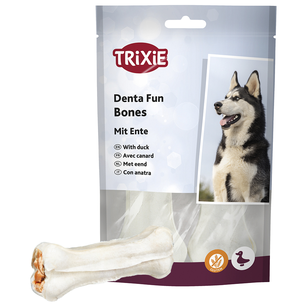 Trixie Ossos de Pele com Pato 10 cm — 2 Unidades 70 g
