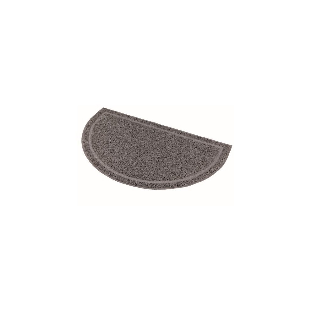 Tapete Semi-circular em Pvc para Wc (Antracite) Acessório Sanitário para Gato 59 × 35 cm