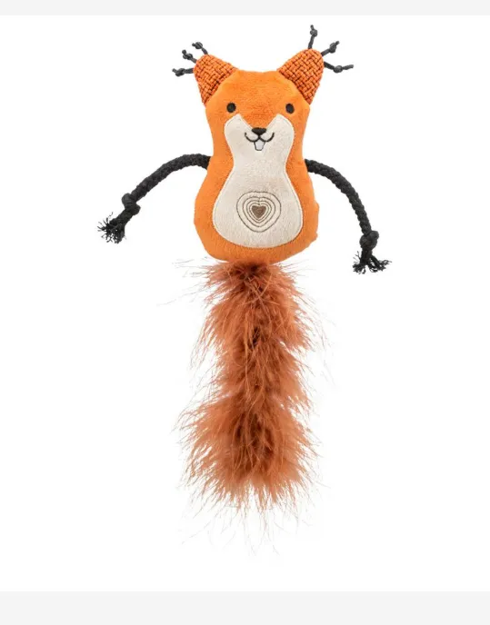 Trixie Esquilo em Pelúcia / couro com Catnip 12 cm / 24 cm
