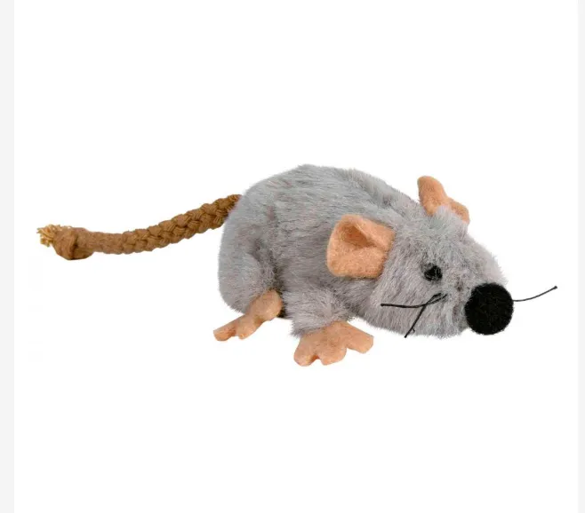 RATO EM PELUCIA C/ CATNIP P/ GATO - 7 CM