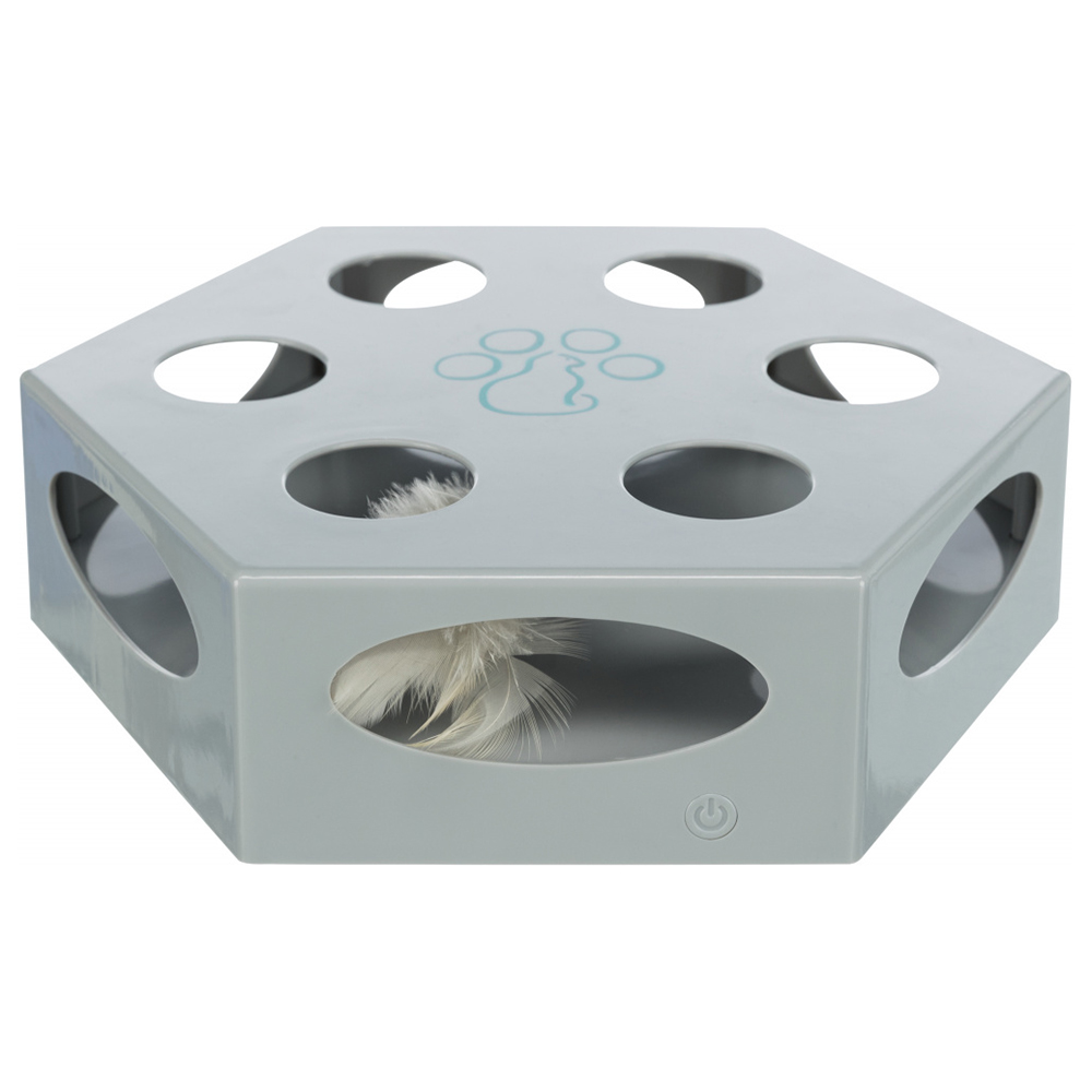 JOGO "TURNING FEATHER" P/ GATOS - ø 22 CM (CINZENTO)