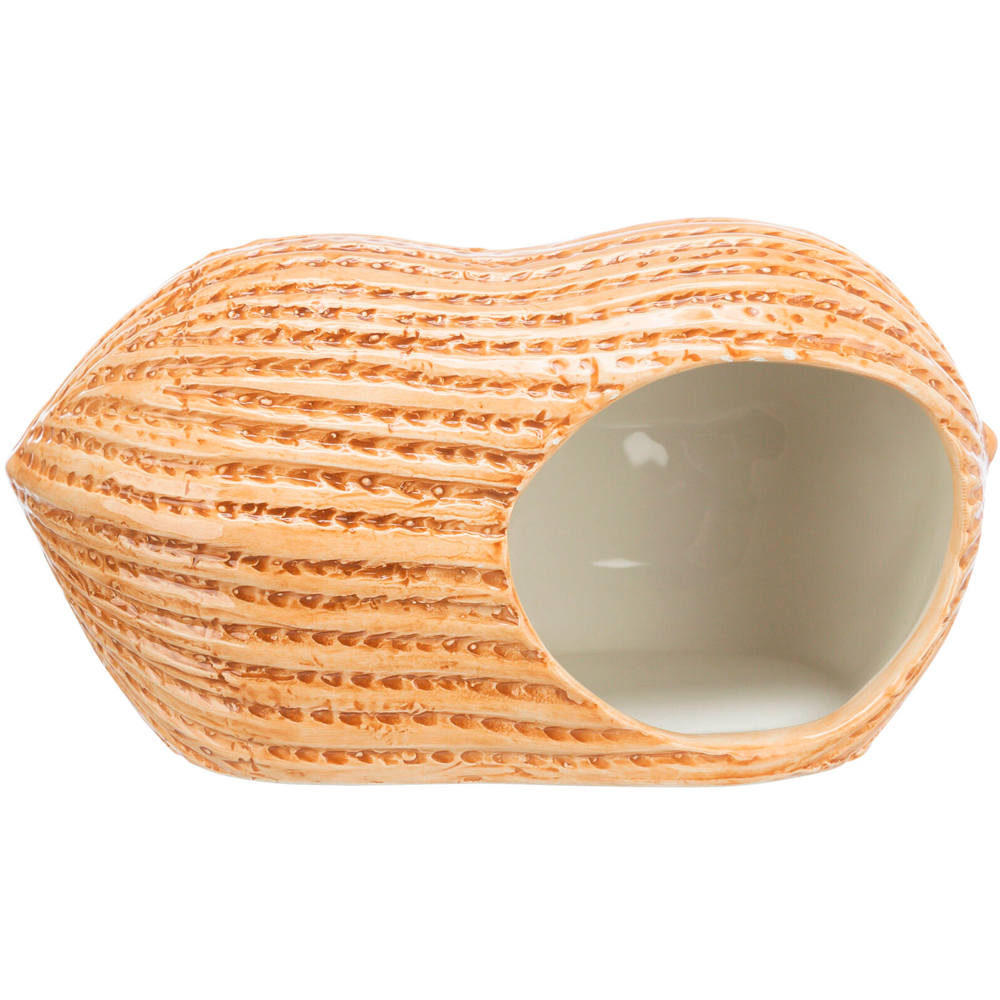 [TX61369] CASA EM CERAMICA "AMENDOIM" P/ RATOS/HAMSTERS 17x8x8 CM