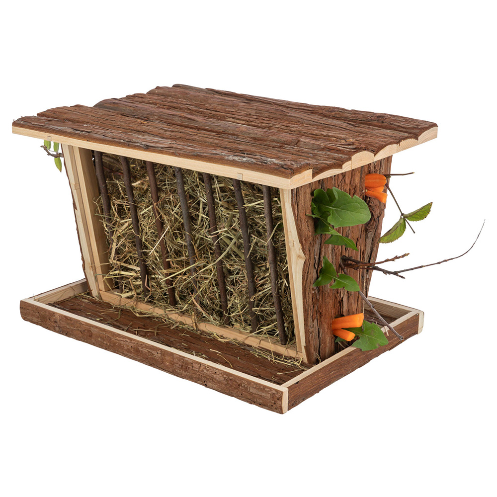 [TX61805] PORTA FENO C/ BASE E TELHADO - 40x22x30 CM