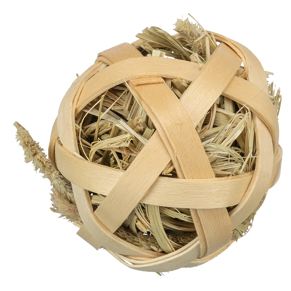 BOLA DE FENO ENROLADA EM BAMBU ø 5 CM