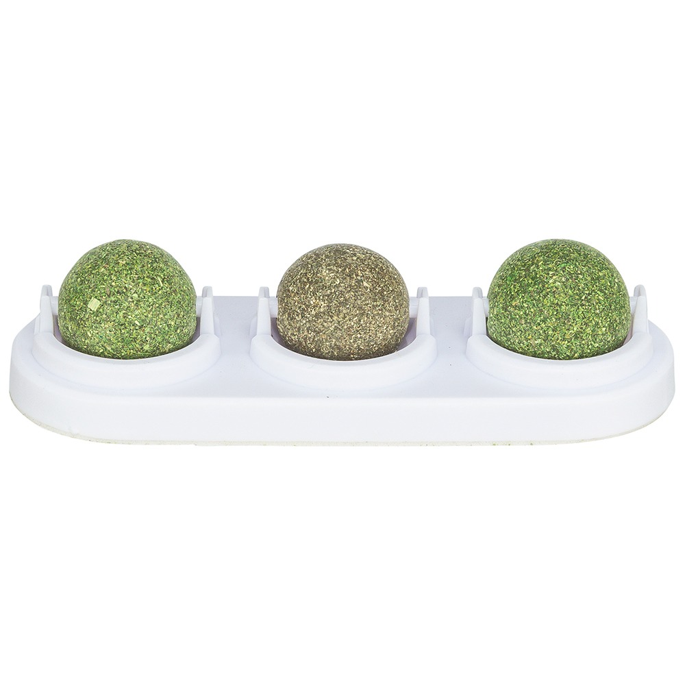 [TX42243] Trixie Suporte com 3 Bolas (2 Catnip + 1 Matatabi) Ø5 cm