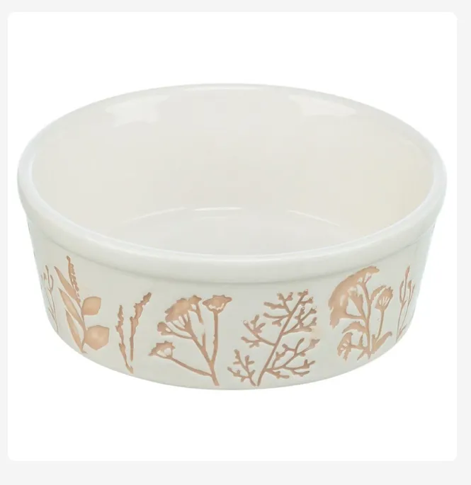 GAMELA CERAMICA C/ MOTIVOS EM BAIXO RELEVO 0,3LT/ø12CM