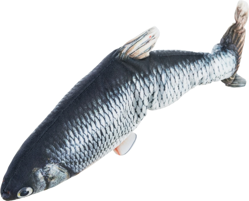 Peixe em Tecido com Movimento (Usb) e Catnip Brinquedo para Gato 30 cm
