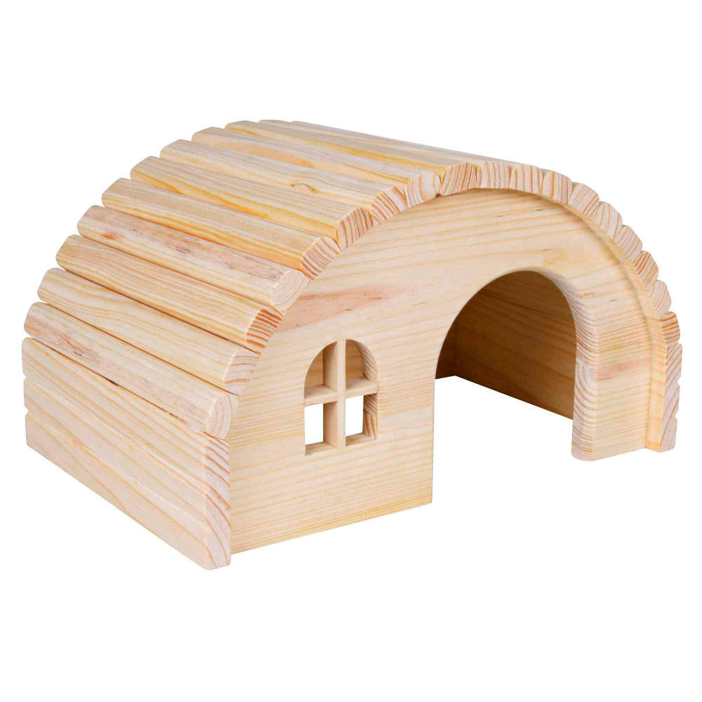 [TX61271] CASA EM MADEIRA DE PINHO P/ RATOS E HAMSTERS 19x11x13CM